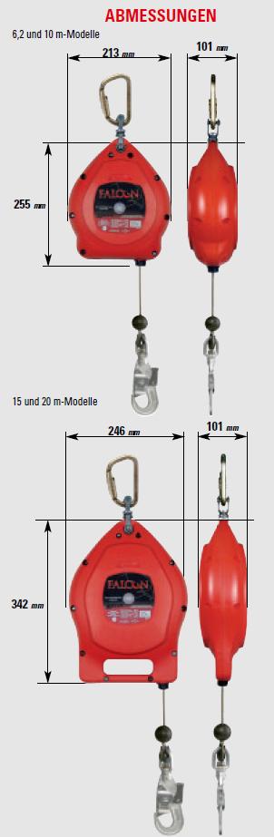 HSG Falcon 6m mit Aramidgurtband u. Drehwirbel, ohne Karabiner