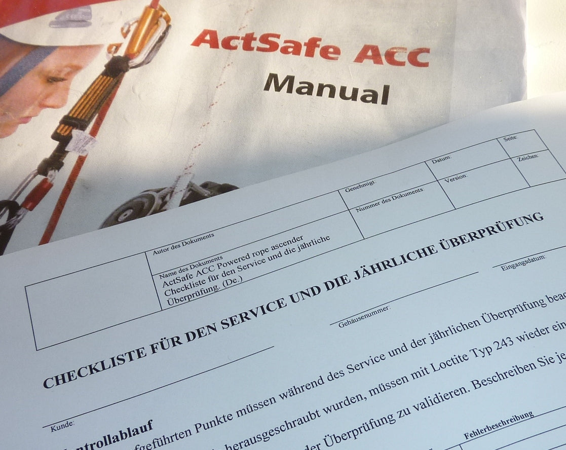 UVV jährliche Prüfung Seilwinde - ACX