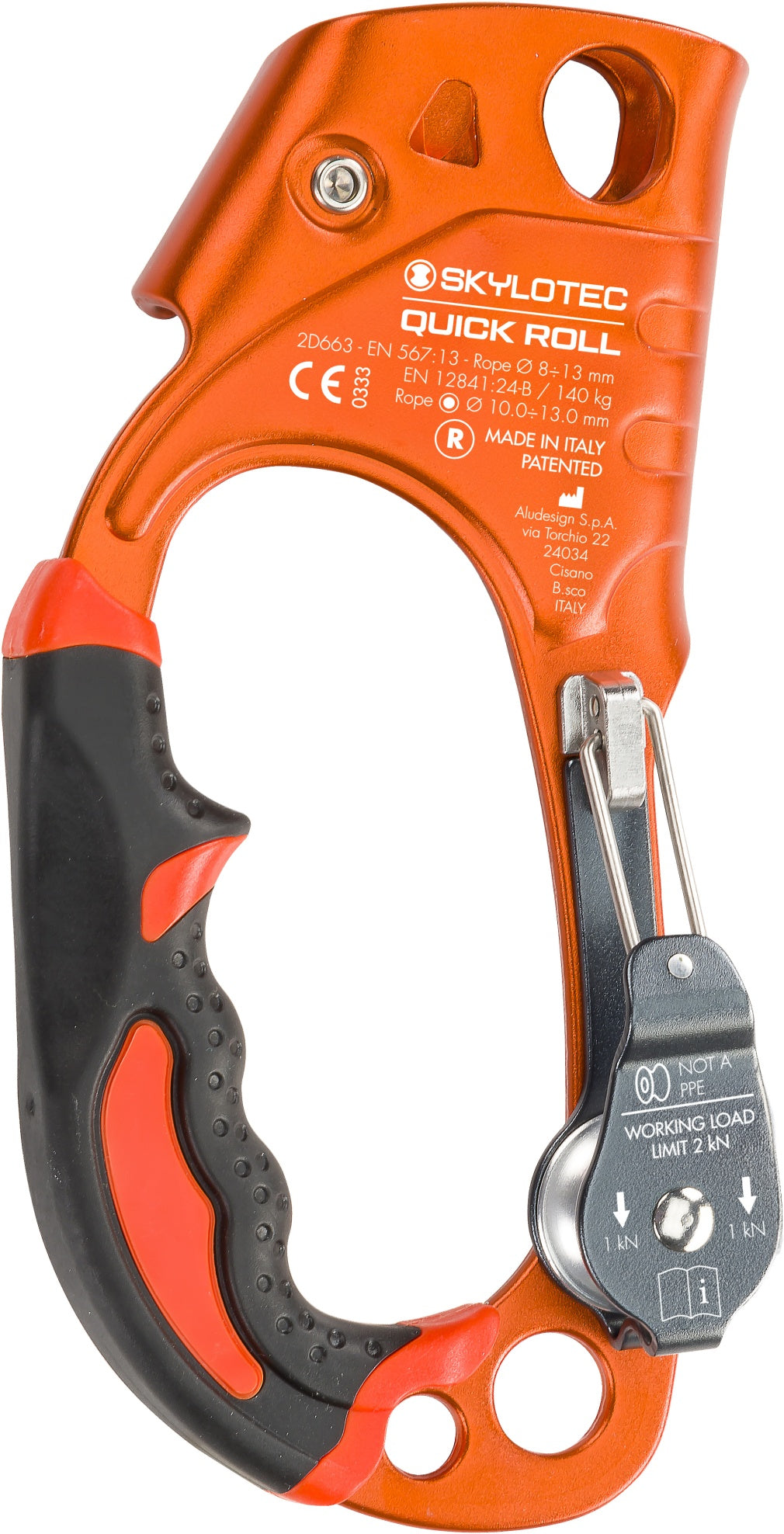 Quick Roll L oder R - Handsteigklemme mit Umlenkrolle