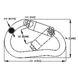 Boa HMS Steel - Locksafe - Karabiner