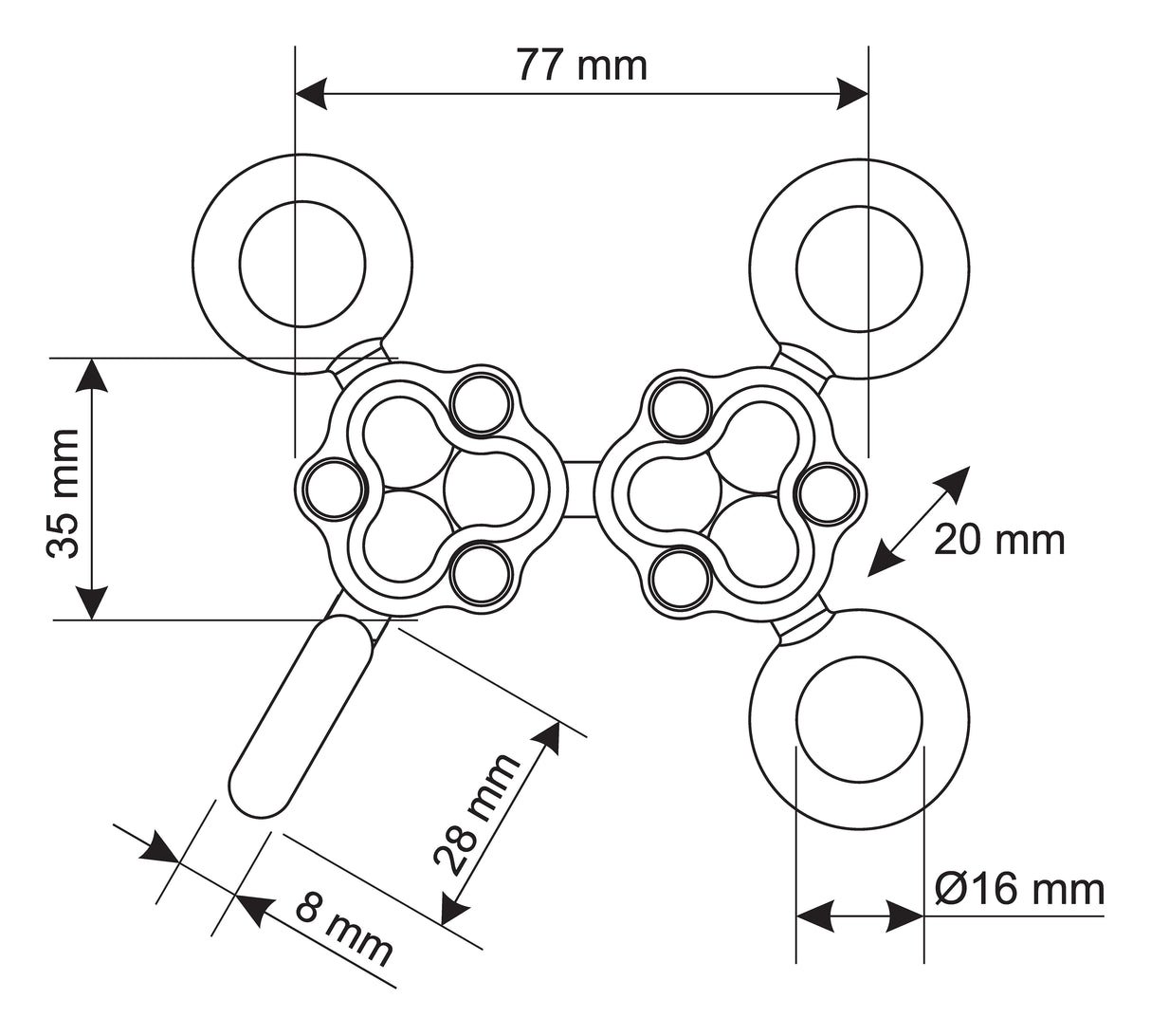 Gyro 3 - Wirbel - selbst ausrichtender Anschlagpunkt