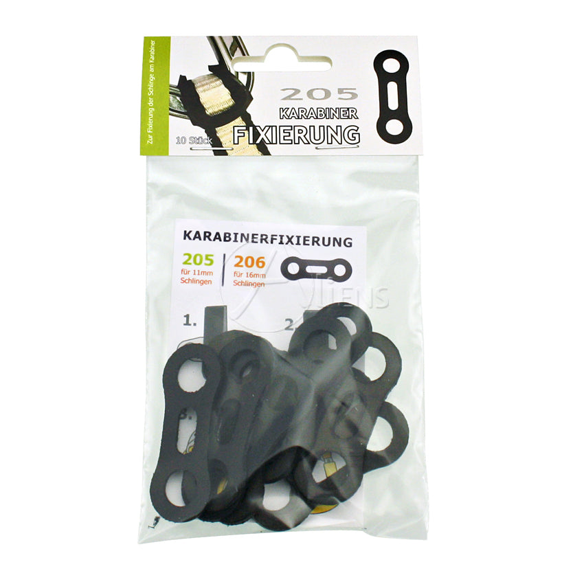 Rubber Fix - Karabiner-Fixierung - 10 Stk.