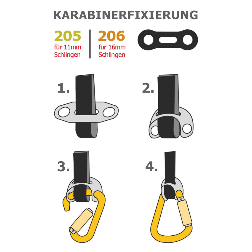 Rubber Fix - Karabiner-Fixierung - 10 Stk.