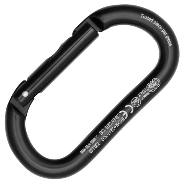 Oval Alu - gerader Bügel - Karabiner