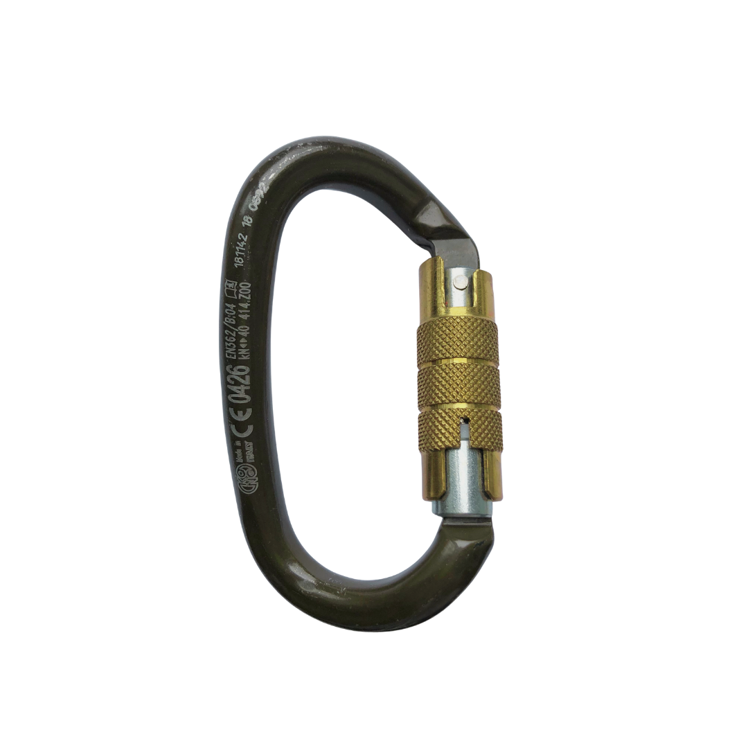 Restposten - Ovalone DNA Twist (schwarz) - gedrehter Stahlkarabiner