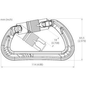 Zodiac - Locksafe - 3-Wege Karabiner
