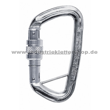 D Karabiner Worker - Schraub - Silber