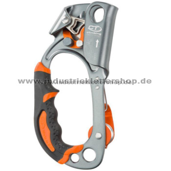 Quick Roll - Handsteigklemme mit Umlenkrolle - linke Hand - grau