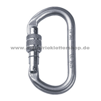 Ovalkarabiner - Stahl - Schraubkarabiner